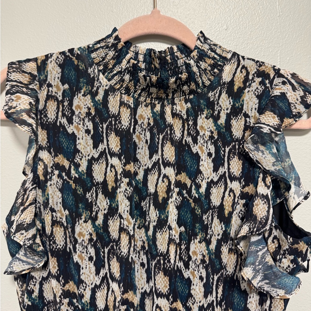 Sam Edelman Python Snake Print High Neck Dress Wi… - image 5